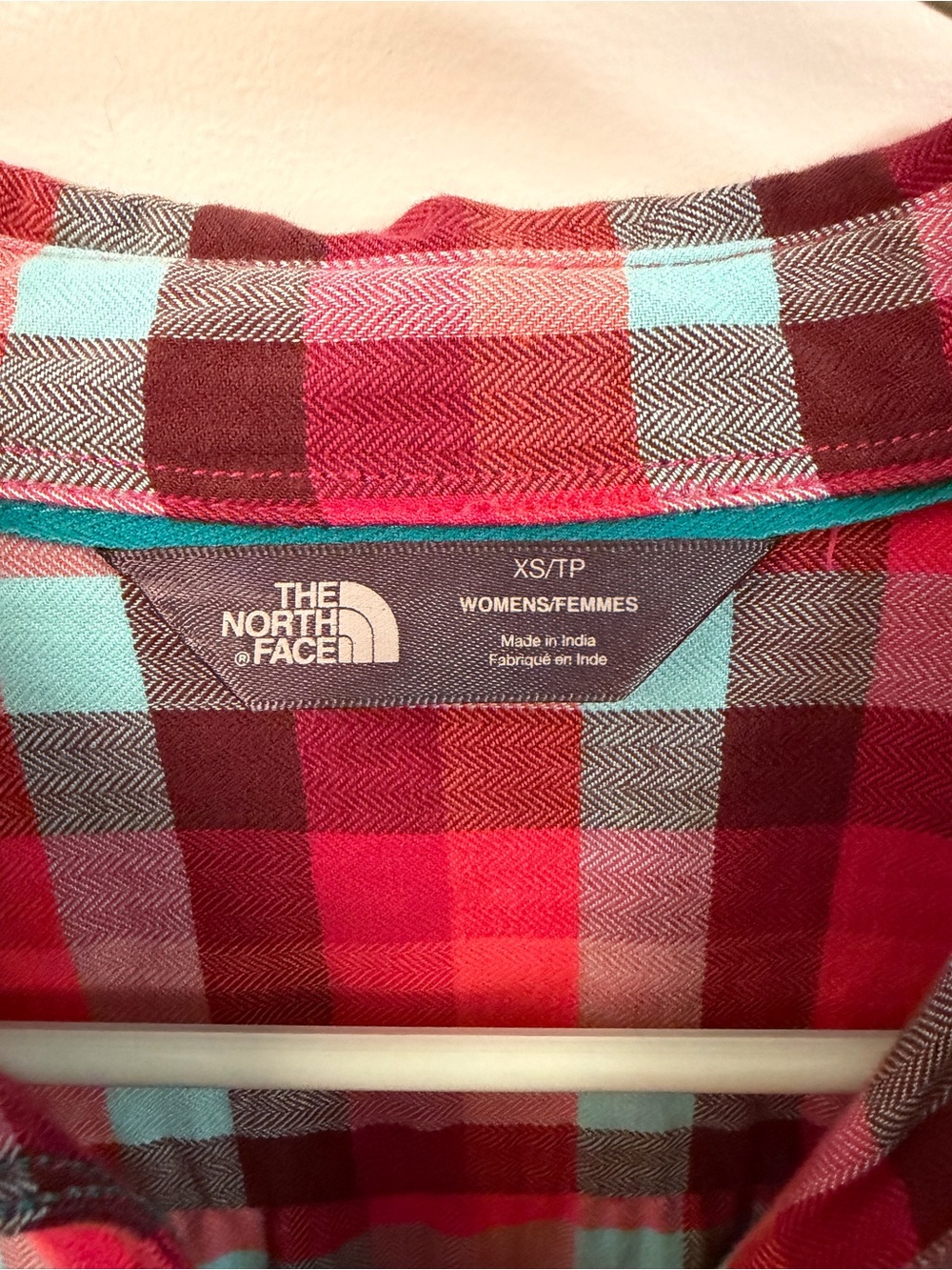 The North Face Plaid Button Front Hiking Flannel Shirt XS - Picture 4 of 7